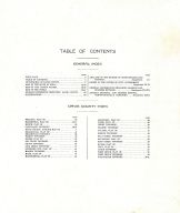 Table of Contents, Davis County 1912